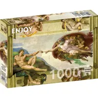 Enjoy Puzzle Michelangelo Buonarroti - The Creation of Adam Puzzel (1000 stukjes)