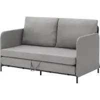 En.casa Slaapbank 2-zitsbank 78x125x67 cm lichtgrijs