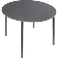 En.casa Eettafel 'Lindesberg' voor 4 personen, diameter 100 cm, met grijze stalen poten