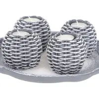 Relaxdays Versiering van bougies (27,5 x 27,5 x 8 cm)