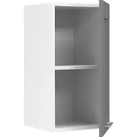 Hioshop Colura keuken bovenkastje 30 cm 1 deur antracietgrijs, wit.
