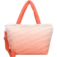 Tom Tailor DENIM Shopper 'Lexa' oranje / lichtoranje / wit