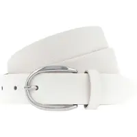Vanzetti Leren Riem Classics 30mm Cambered Leather Belt W100 White Wit