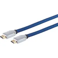 S-Impuls HDMI A-St./HDMI A-St. Metall-St. verg sw-blauer 3m