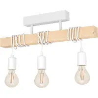 Eglo Townshend Plafondlamp - E27 - 55 cm - Wit/Bruin - FSC Hout