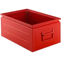 Schäfer Shop stapelbak, 25 l, 120 kg, L 478 x B 307 x H 200 mm, staal, RAL 3000 (vuurrood)