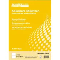 Schäfer Shop Universele etiketten, verwijderbaar, 210 x 148 mm, 50 stuks
