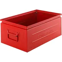 Schäfer Shop stapelbak, 29,5 l, 50 kg, L 527 x B 308 x H 200 mm, staal, RAL 3000 (vuurrood)