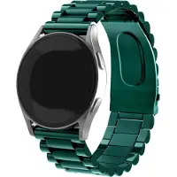 Strap-it Stalen schakel bandje - geschikt voor Xiaomi Mi Watch / Xiaomi Watch S1 / Watch S1 Pro / Watch 2 Pro - Active - groen
