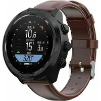 Strap-it Leer Smartwatch bandje - Geschikt voor Suunto 9 - Baro leren bandje - bruin - Horlogeband / Polsband / Armband