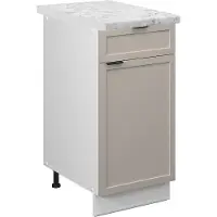 Vicco Fame-Line Keukenonderkast – 40 cm, WB Marmer GrijsBeige