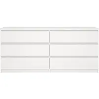 Ebuy24 Naia kommode 6 lades wit.