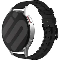 Strap-it Leren / siliconen bandje - geschikt voor Polar Grit X / Grit X Pro / Vantage M / M2 / M3 / V3 - zwart