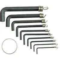 TOYA 10-delige Inbussleutelset 1,5-10mm - Koolstofstaal
