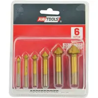 AWTOOLS Serie - Kegelverzinkers Set - 6 Stuks - Voor Metalen - Diverse Maten