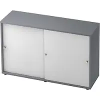 Hammerbacher TOPAS LINE schuifdeurkast, 2 OH, grafiet/wit