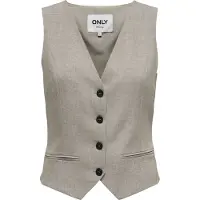 ONLY Gilet 'ONLLIinda' taupe