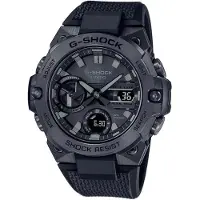 Casio quartz zwart heren horloge met zwarte wijzerplaat & hars band