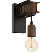 Eglo Wandlamp Townshend, dimbaar, bruin / roest, Woon-/ Eetkamer, metaal, Industrieel design, wandlamp