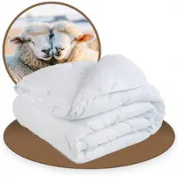 Zavelo 4-Seizoenen Texels Waddenwol Dekbed Comfort-1-persoons (140x220 cm)