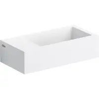 Clou Flush 3 fontein met voorbewerkt kraangat en plug links aluite B36xH9xD18cm