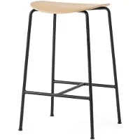 &tradition Pavilion AV37 barkruk 68 cm Black-lacquered oak