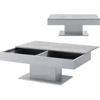 En.casa Salontafel 'Lünen' met 2 opbergvakken, afmetingen 40 x 110 x 60 cm, betonlook / grijs