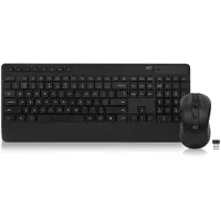 ACT AC5725 Bundel | Draadloos Qwerty Multimedia Toetsenbord + Muis | USB-A Dongle | Zwart