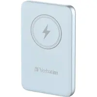Verbatim Draadloze powerbank Charge 'n' Go 10.000mAh (lichtblauw, Qi, PD 3.0, Quick Charge 3.0)