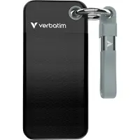 Verbatim Externe harde schijf - Pocket - SSD USB 3.2 Gen 2 - 1 To - Zwart/Grijs - Compact en snel