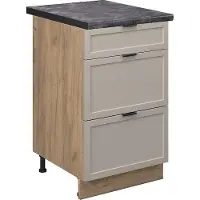Vicco Fame-Line Keukenonderkast – 50 cm, WB Antraciet GrijsBeige
