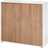 Hjh OFFICE PRO BETA 1753S - Hoogte van de map | 3 OH Wit/Walnoot Schuifwandkast