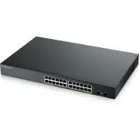 Zyxel GS1900-24HP V2 Smart Managed Switch 24x Gigabit Ethernet (24x PoE+ max. 170 Watt), 2x SFP, Layer 2, Rackmount