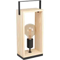 Eglo 43415 - Famborough Tafellamp - Hout & Metaal - E27 - 40W