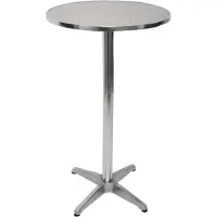 MCW Aluminium bartafel + bistrotafel, in hoogte verstelbaar 70/110cm, Ø=60cm ~ inklapbaar