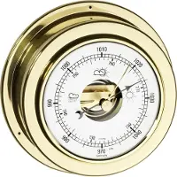 TFA-Dostmann Scheepsbarometer TFA 29.4010.B, massief messing, maritiem design