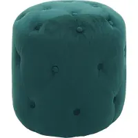 MCW Kruk -D22, voetenbankje 42x39cm MVG-gecertificeerd ~ fluweel donkergroen
