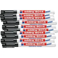 Edding 8014 laboratoriummarker, 1,0 mm, 10 stuks, zwart