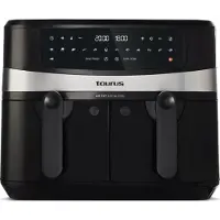 Taurus Air Fry Digital Duo, dubbele heteluchtfriteuse, 9 liter, 2200 watt, zwart