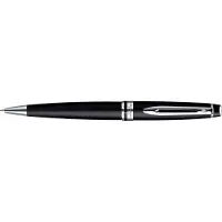 Waterman Expert-balpen | Matzwart met chromen rand | Medium punt | Blauwe inkt | met geschenkdoos