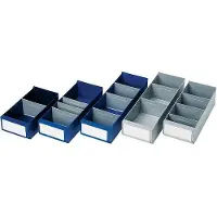 LA-KA-PE Stellingbak | L300xB160xH100/112mm | grijs PK | 15 stuks - MB 300-160 GRAU MB 300-160 GRAU