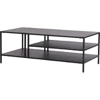 En.casa Salontafel Kumlinge metaal 40x110x55 cm zwart