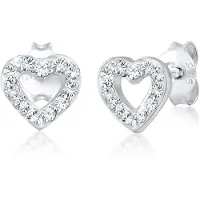 Elli Oorbellen 'Herz' zilver