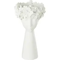 J-Line Bloempot kop resine wit large