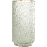 J-Line Windlicht goud rand glas transparant large