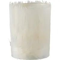 J-Line T-lichthouder veren glas creme large