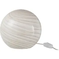 J-Line Lamp Strepen Rond Glas Grijs Small Dany
