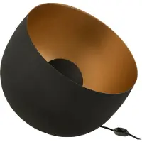 J-Line Lamp rond interieur goud metaal zwart large