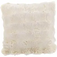 J-Line kussen wave polyester ivoor 45x45x18cm