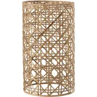 J-Line Windlicht candice glas/riet naturel large